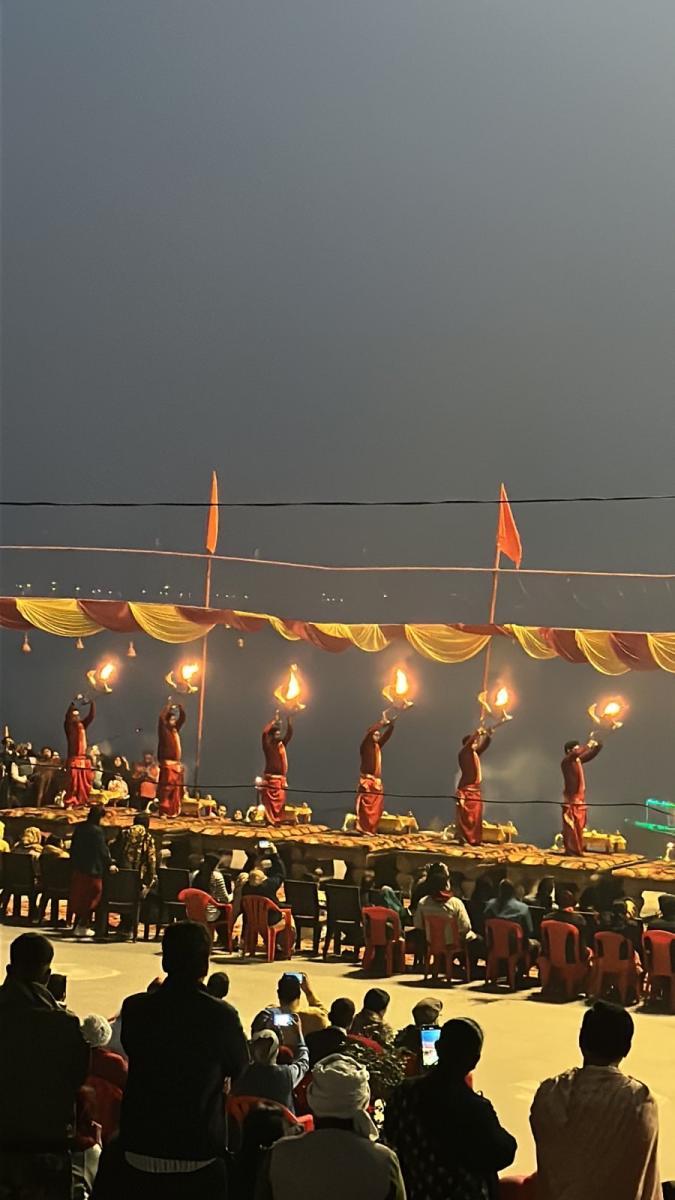 The Aarti for the sacred river